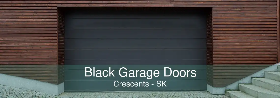 Black Garage Doors Crescents - SK