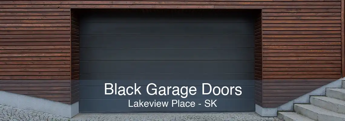 Black Garage Doors Lakeview Place - SK