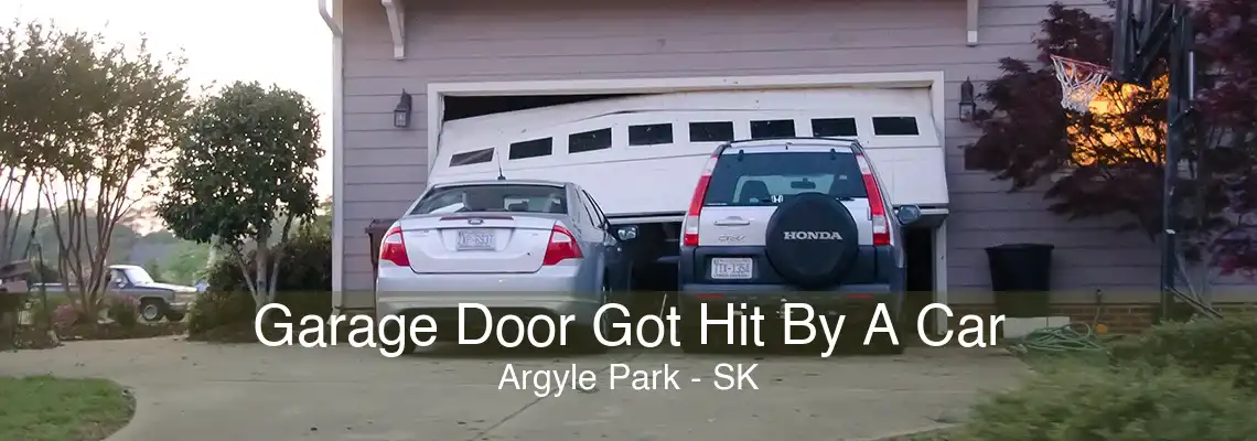Garage Door Got Hit By A Car Argyle Park - SK