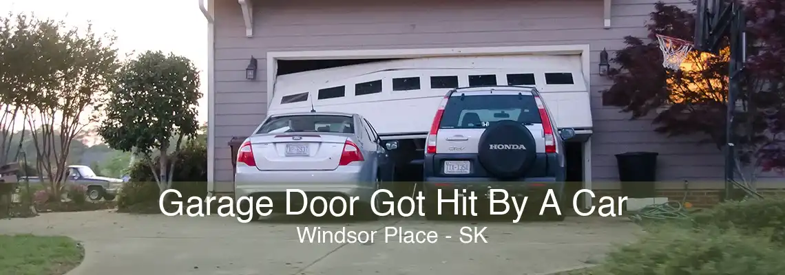 Garage Door Got Hit By A Car Windsor Place - SK