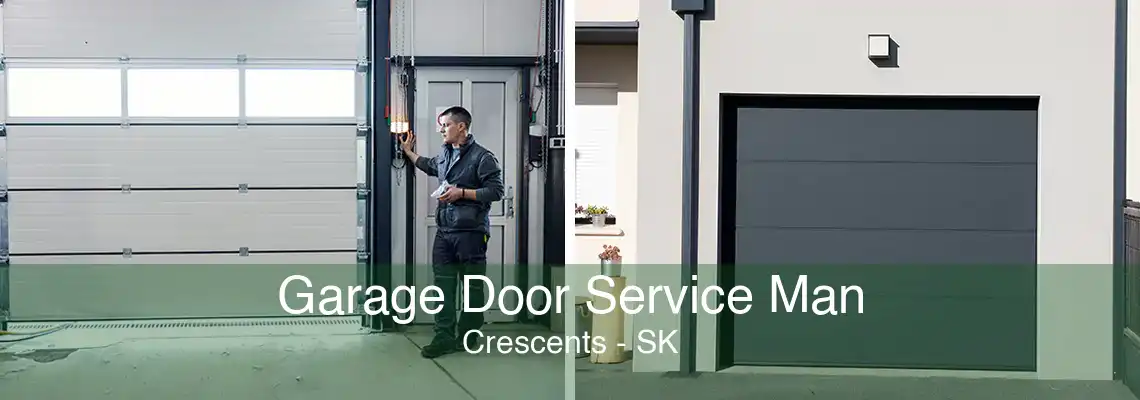 Garage Door Service Man Crescents - SK