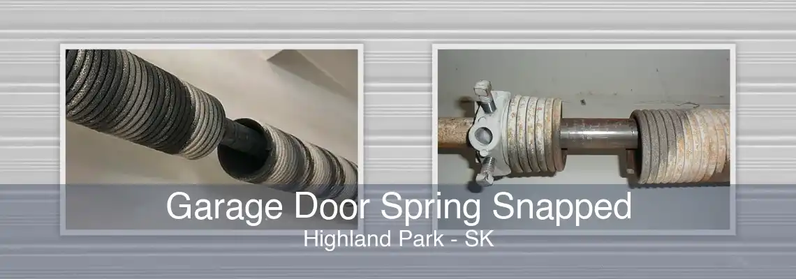 Garage Door Spring Snapped Highland Park - SK