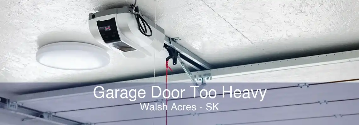 Garage Door Too Heavy Walsh Acres - SK